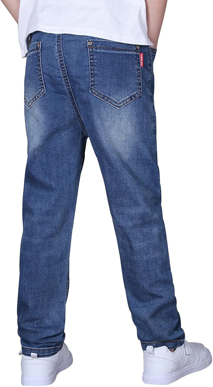 YoungSoul Jungen Jeanshosen - Jeans mit Abschürfungen - Kinder Hose mit elastischem Bund Gr. 128-176
