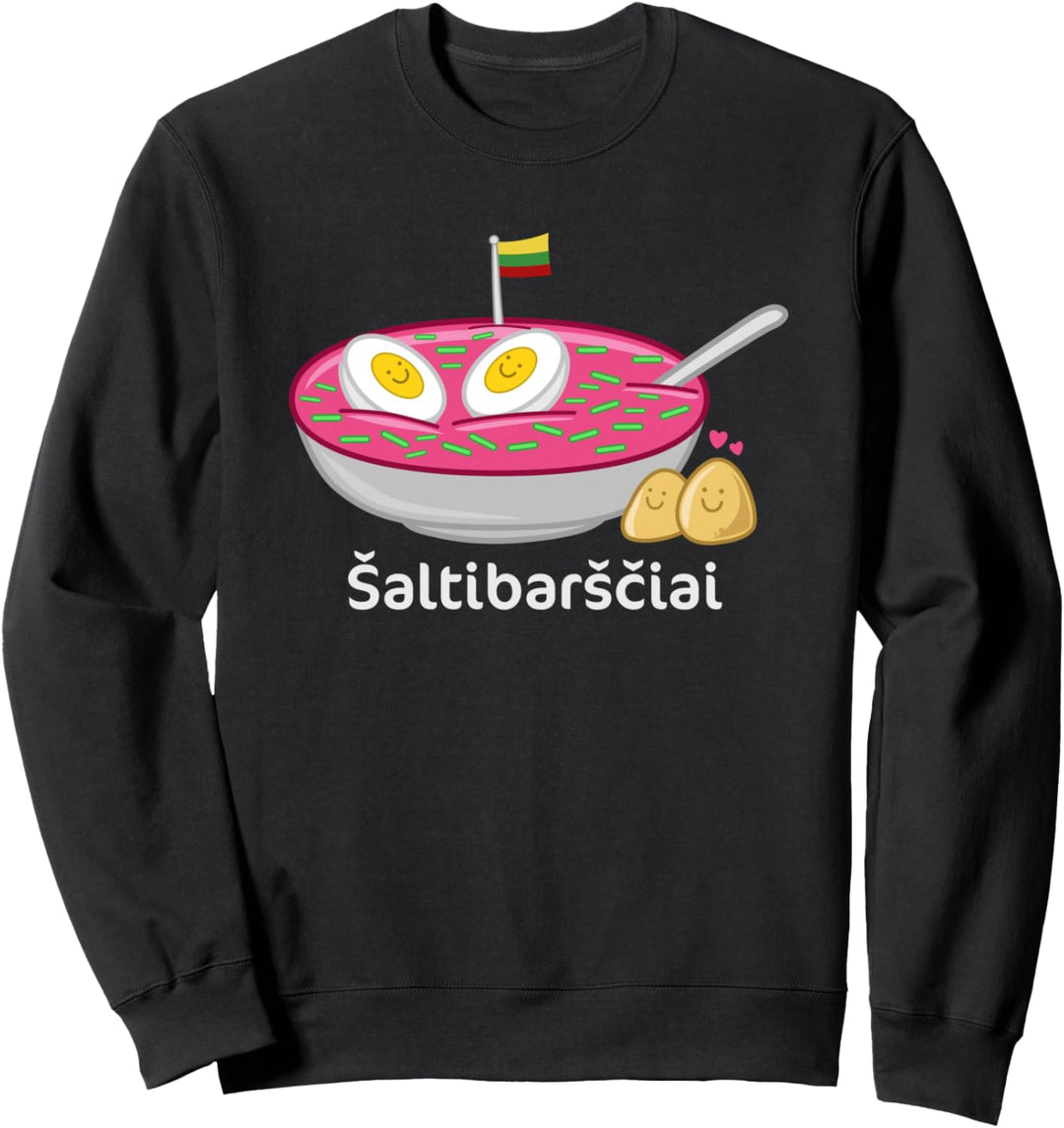 Litauische Saltibarsciai Kalte Rote Beete Suppe Litauen Sweatshirt