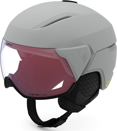 Giro Unisex – Erwachsene Orbit Helme, Matte Light Grey Vivid Ember, M