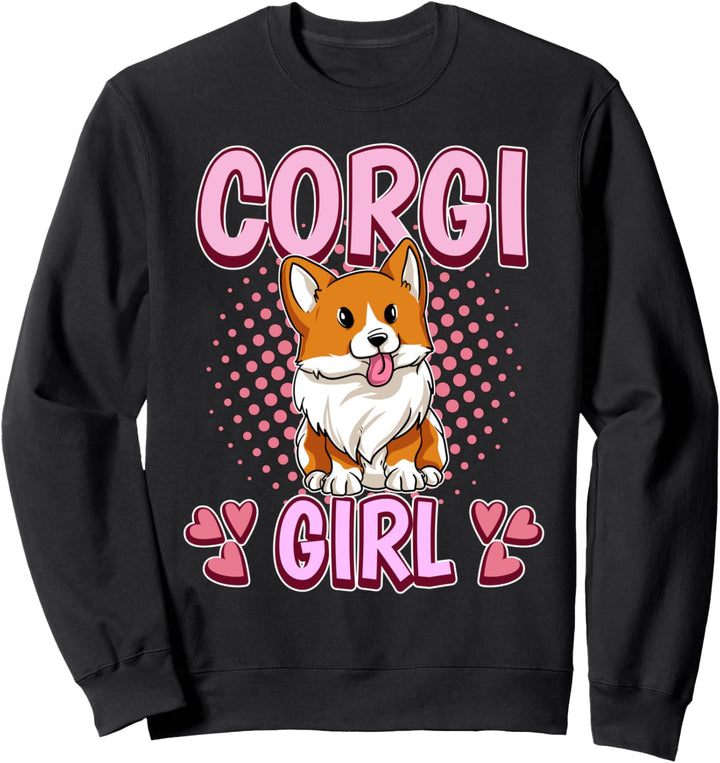 Damen Corgi Girl Mädchen Corgi Sweatshirt