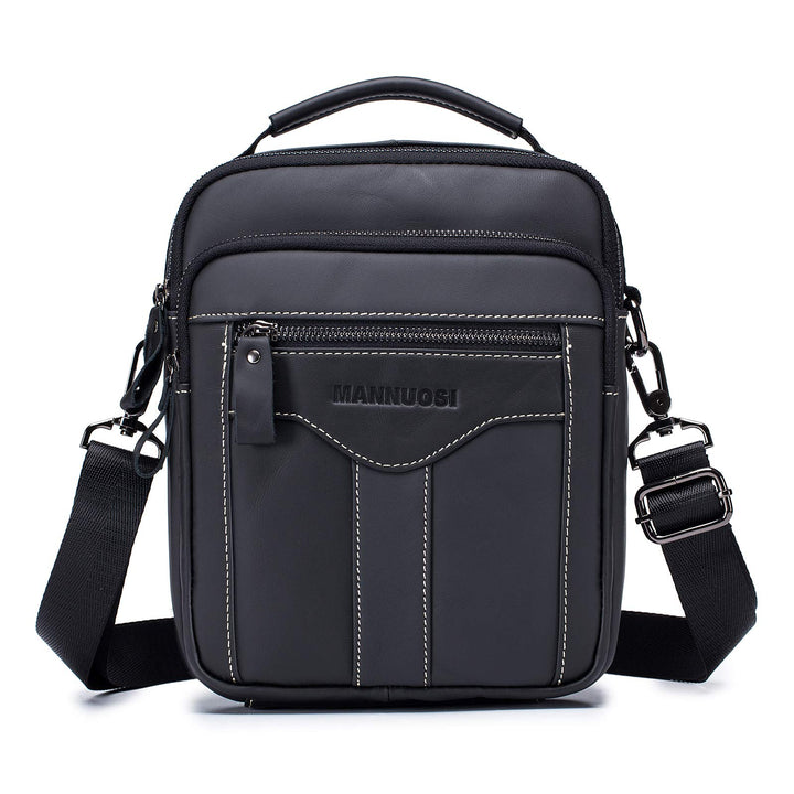 MANNUOSI Herren Schultertaschen business Freizeit Henkeltaschen echtleder vintage Handtaschen Einhei