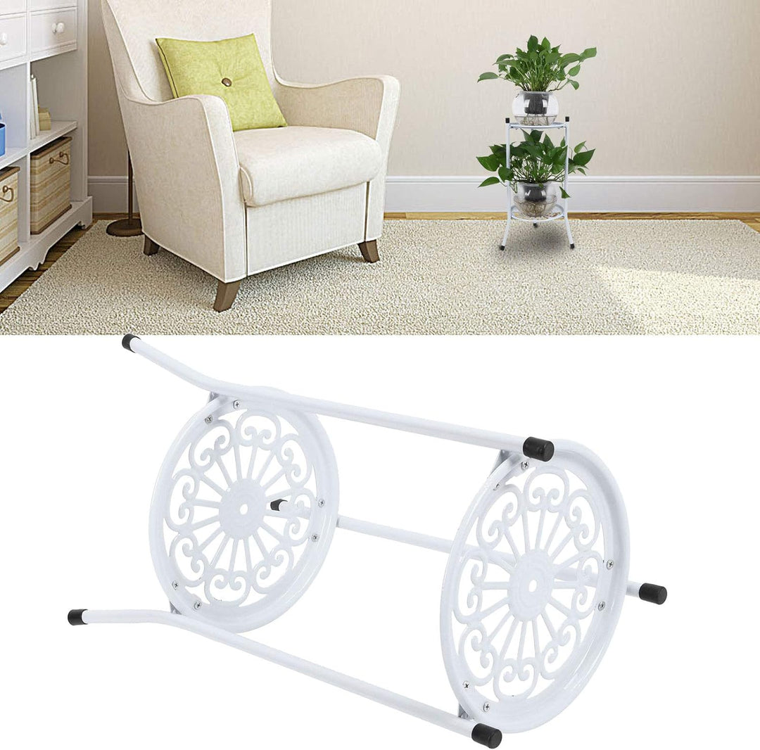 Blumenständer, 2-stufiger Metall-Pflanzenständer Blumentopf Holde, Stabiles Stativ-Stützgestell, für