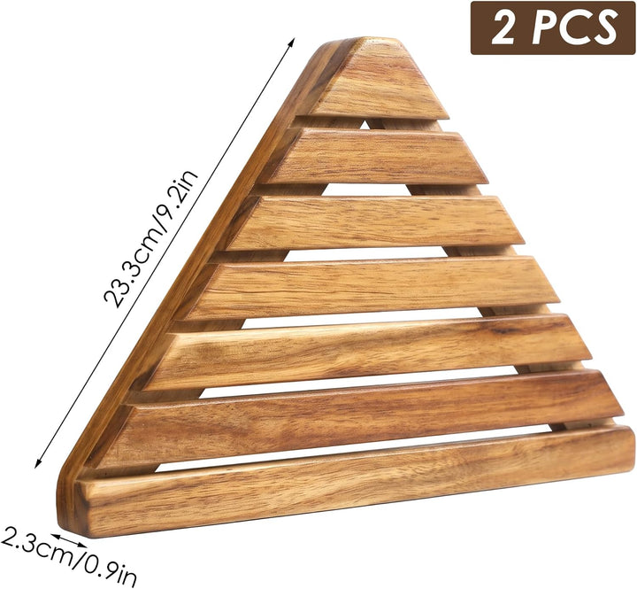 Eck-Duschregale aus Holz, 2 Stück, dreieckiger Schnellablauf-Duschregal