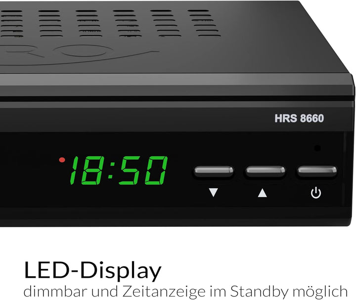 XORO HRS 8659 - Digitaler DVB-S2 HDTV Satelliten-Receiver, HDMI und SCART Anschluss, Unterstützt Uni