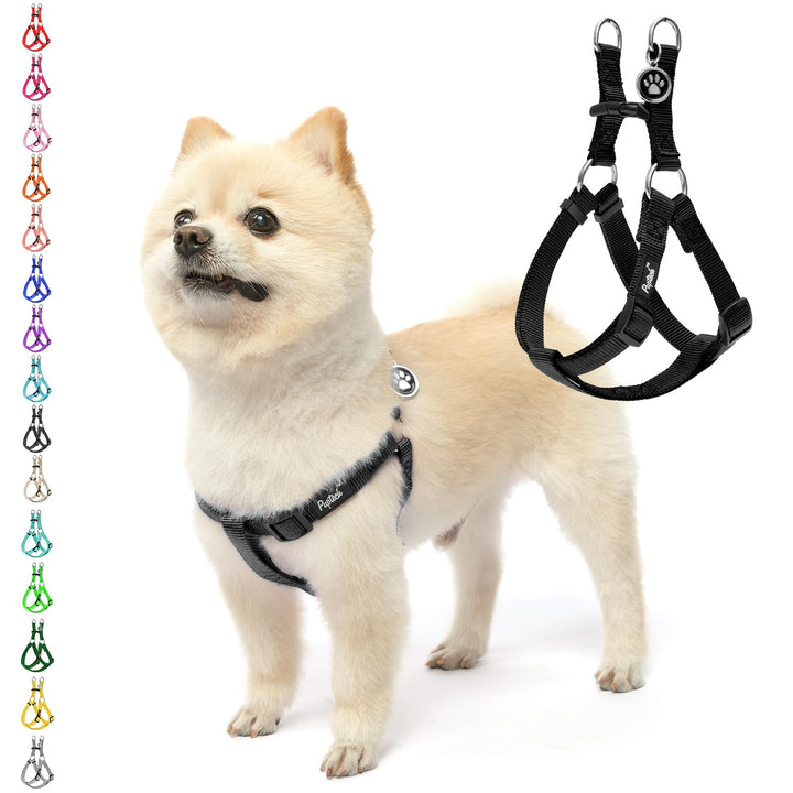Hundegeschirr Nylon, Step-In, Verstellbar, Ausbruchsicher | für kleine, mittel-grosse & Grosse Hunde