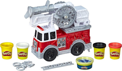 Play-Doh E6103EU5 Wheels Feuerwehrauto Spielzeug mit 5 Dosen einschliesslich Wasserknete, für fantas