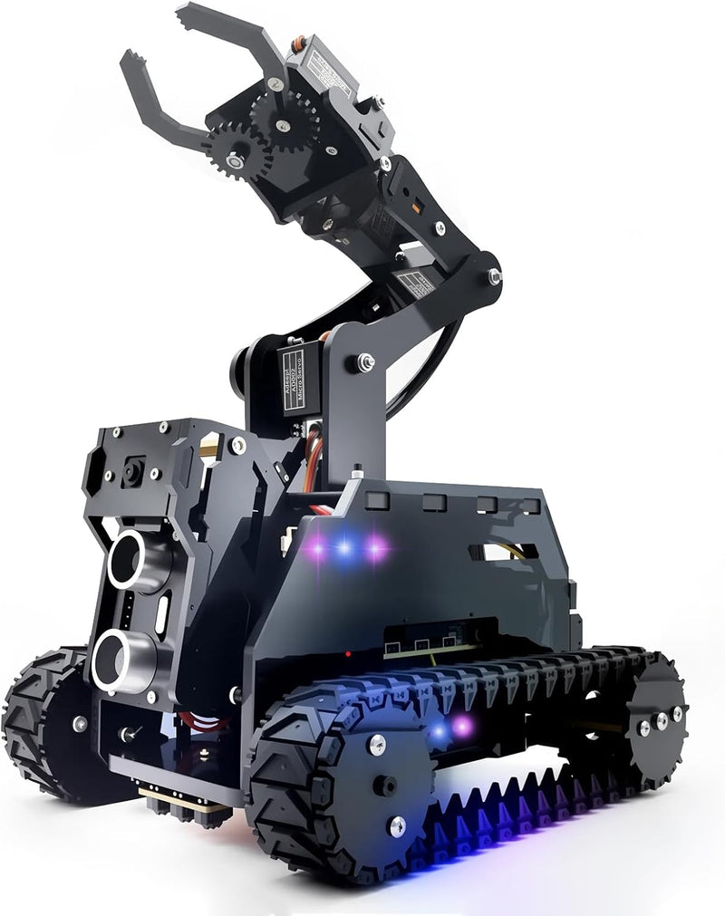 Adeept RaspTank WiFi Wireless Smart Robot Car Kit für Raspberry Pi 4/3 Modell B+/B, Panzerroboter mi