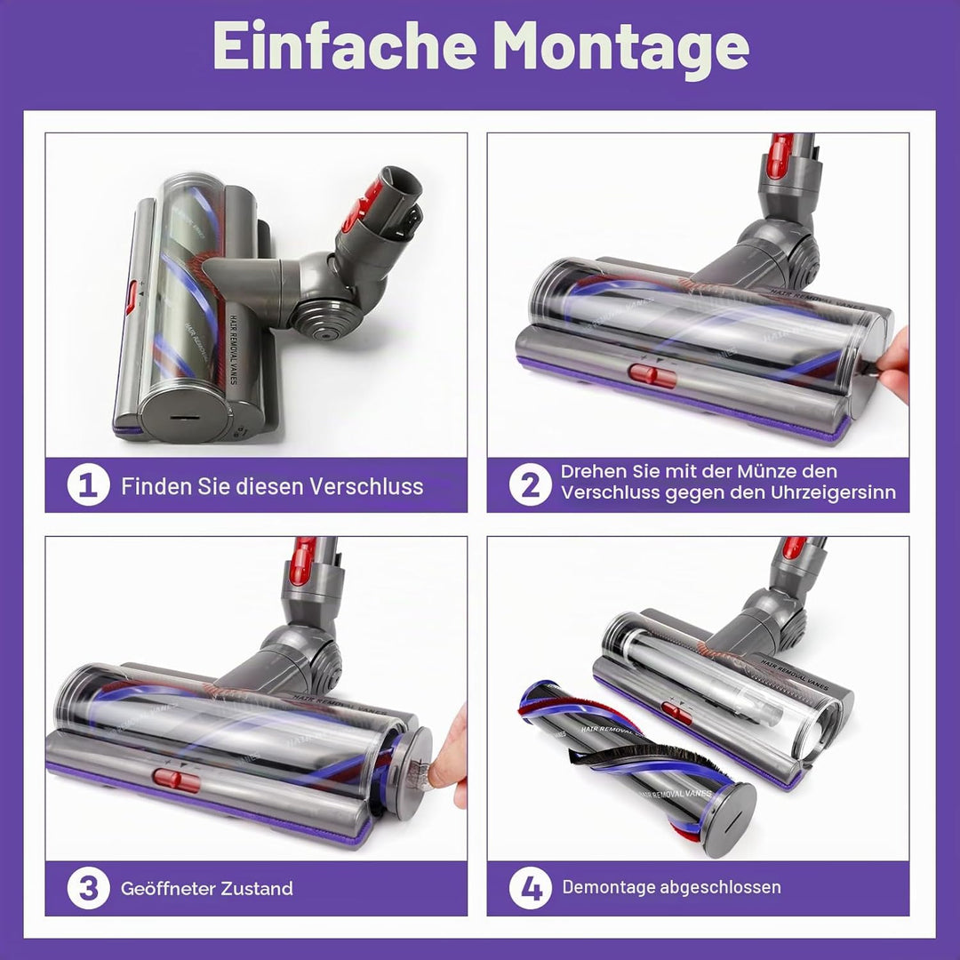 Chuancheng Verbesserter hohem Drehmoment Bürstenkopf für Dyson V7 V8 V10 V11 V15 Gen5 Detect, verwic