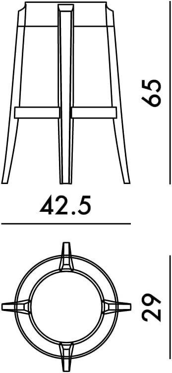 Kartell Charles Ghost, Hocker Medium, H. 65 cm, Weiss, 2er-Satz H. 65 Weissglänzend, H. 65 Weissglän