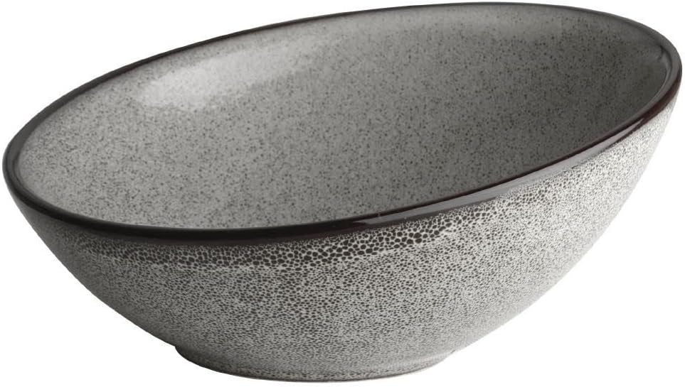 Olympia Mineral-Schalen-Set, 215 mm (4 Stück), grau, verglastes Porzellan, BS4034-zertifiziert, DF17