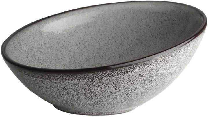 Olympia Mineral-Schalen-Set, 215 mm (4 Stück), grau, verglastes Porzellan, BS4034-zertifiziert, DF17