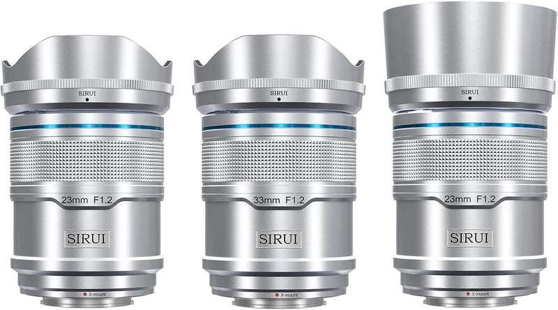 SIRUI Sniper F1.2 Autofokus-Objektiv-Set, 23 mm, 33 mm, 56 mm, Weitwinkel-APS-C Kameraobjektiv (AS-3