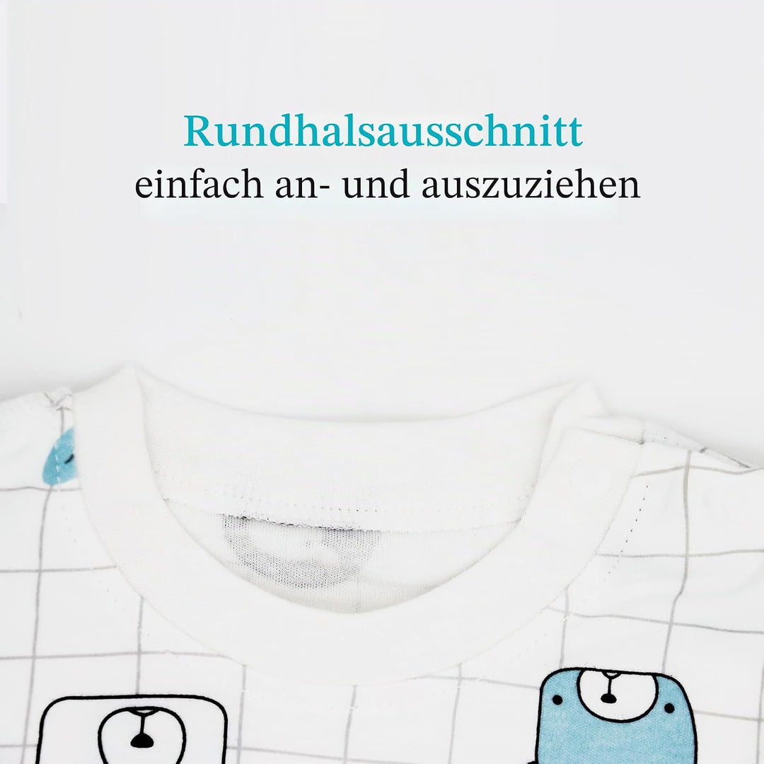 100% Baumwolle Baby Kinder Schlafanzüge Jungen Mädchen Pyjamas Set Langarm Nachtwäsche 6-12 Monate W