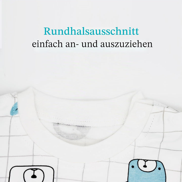 100% Baumwolle Baby Kinder Schlafanzüge Jungen Mädchen Pyjamas Set Langarm Nachtwäsche 6-12 Monate W
