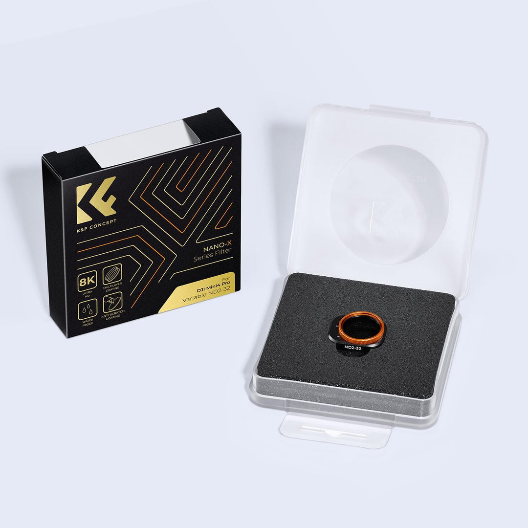 K&F Concept Mini 4 Pro Variable ND Filter ND2-ND32,1-5 Stufen Variable Filter kompatibel mit DJI Min