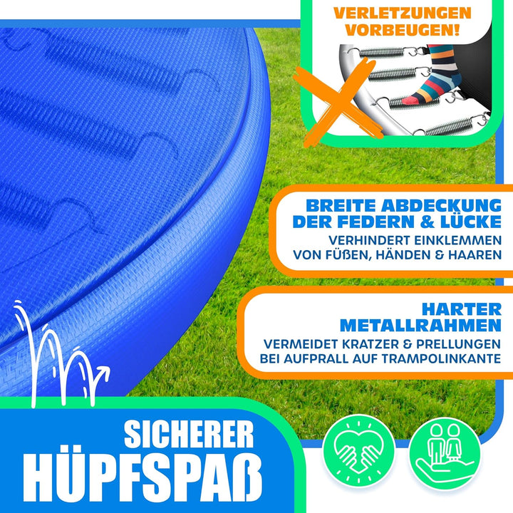 KESSER® - Trampolin Randabdeckung Ø 244, 305, 366, 426 cm, 30cm breit 100% UV-beständig reissfest Fe