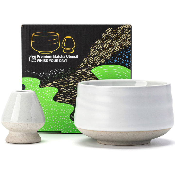 Japanische elfenbeinweisse Matcha-Schale, 18 OZ. TEANAGOO MB-1 Chawan Matcha-Teeschale, Matcha-Keram
