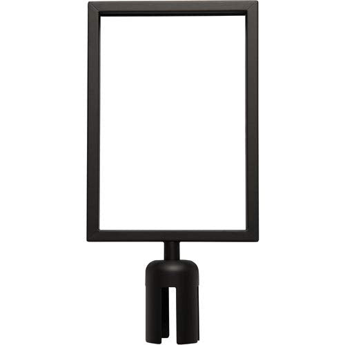 Info-Tafel A4/A3 quer für Pfosten mit Gurtbänder (Schwarz, A4 Vertical) Schwarz A4 Vertical, Schwarz