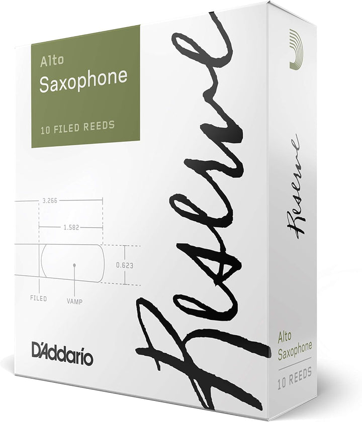 D'Addario Reserve Blätter für Altsaxophon Stärke 3.0 (10 Stück) Stärke 3,0 10-Pack, Stärke 3,0 10-Pa