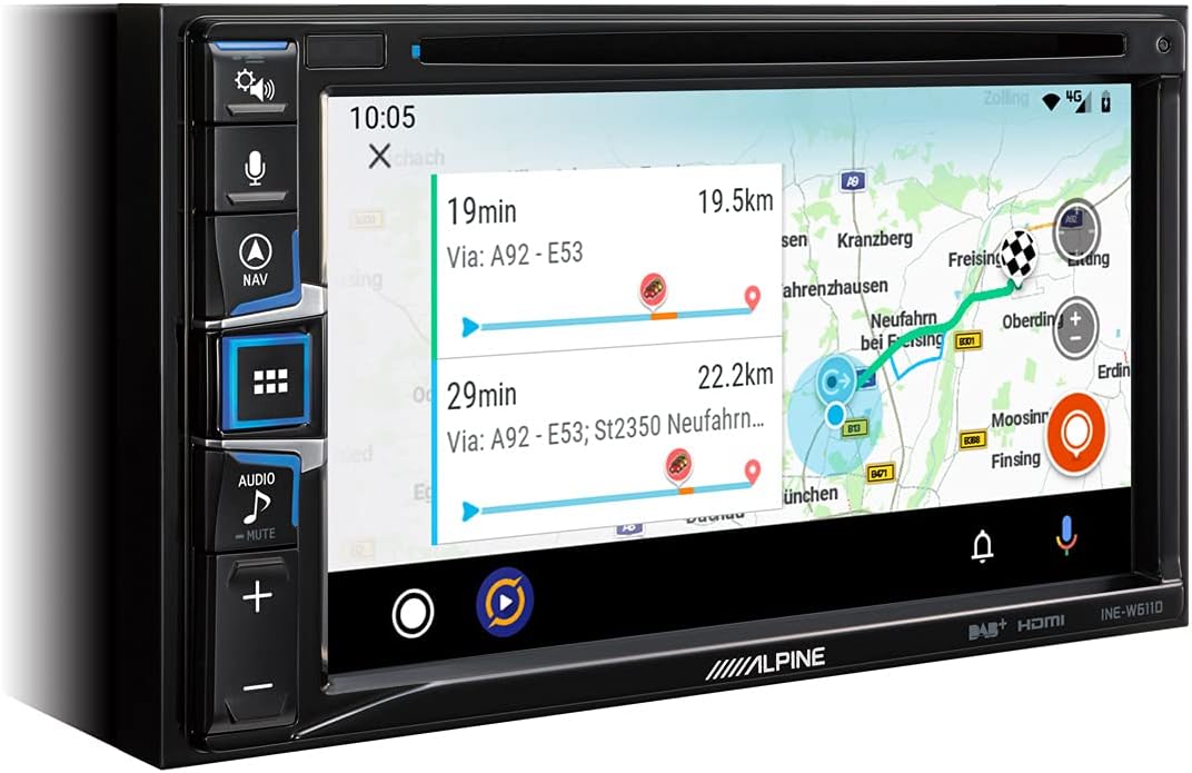 ALPINE INE-W611D Multimedia Autoradio, Farbe: schwarz, 2 DIN