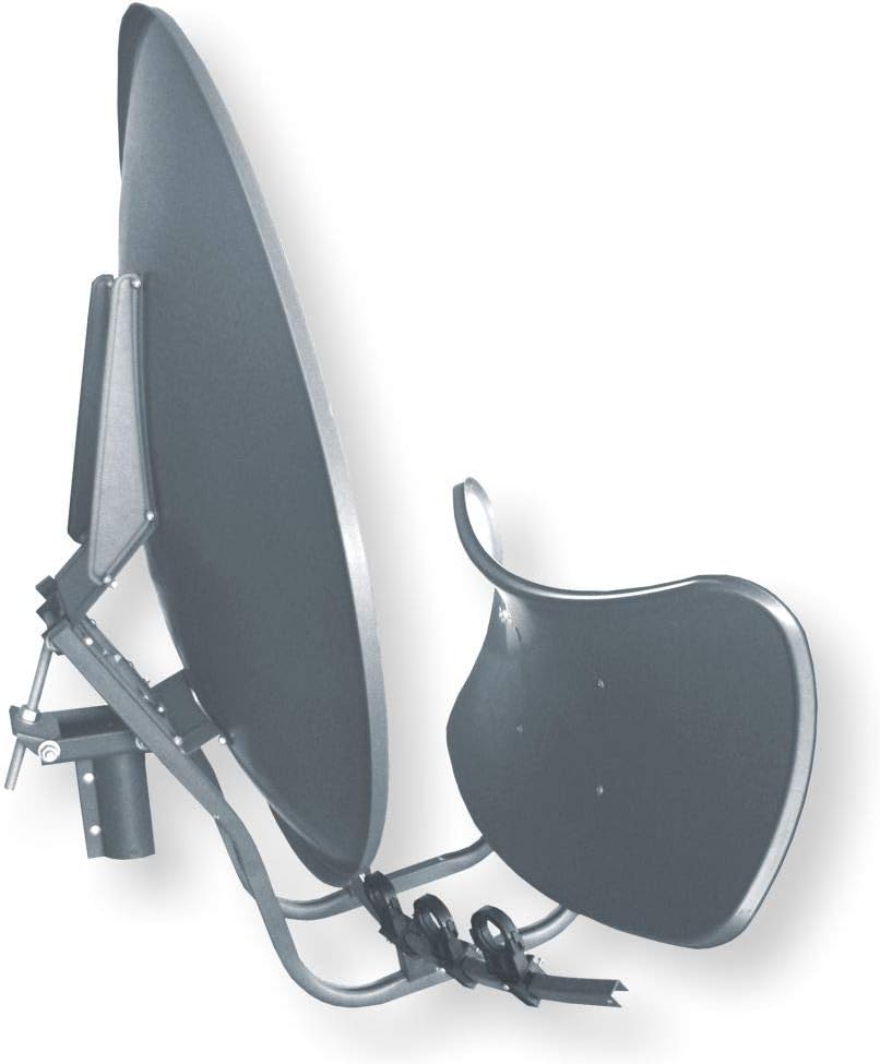 Satspiegel Toroidal (Wavefrontier) T90 P - dunkelgrau - Multifocus Antenne - inkl. 5 Stück LNB Halte