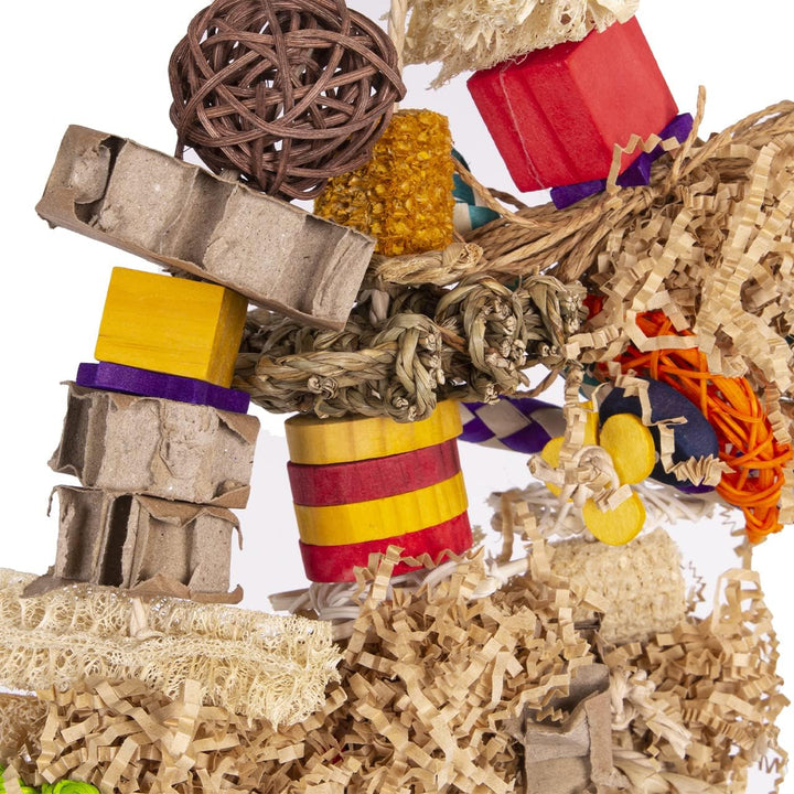 HappyBird | Shred Clutter | Happy Nature Schredderspielzeug - Sittich, kleine Papageien, Knabberspie