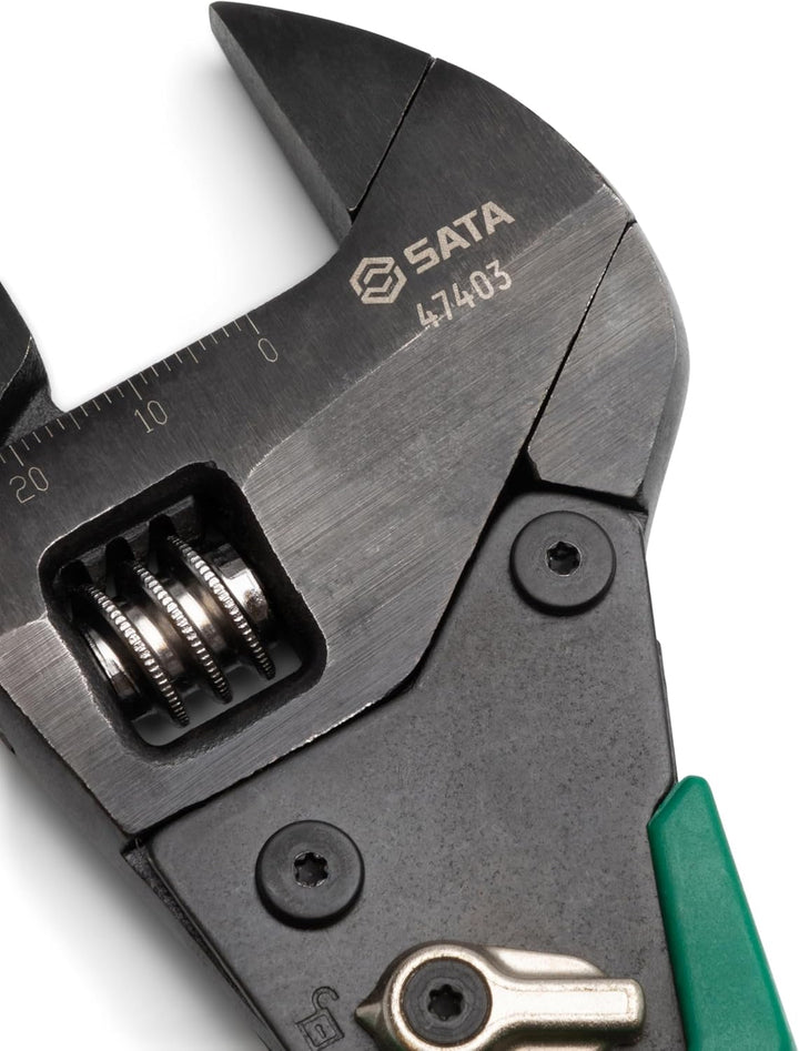 SATA ST47403 Verstellbarer Ratschenschlüssel, 20,3 cm, integrierte Skala, misst metrische Grössen fü