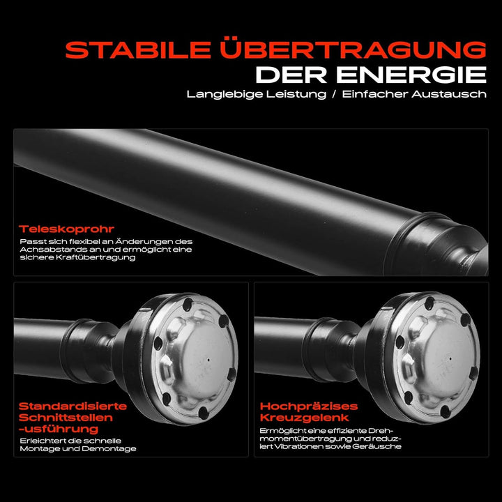 Kardanwelle Gelenkwelle Vorne für T-o-u-a-r-e-g 7L6, 7L7, 7LA 2.5L 4.9L Allrad (AWD) 2002-2010 7L652