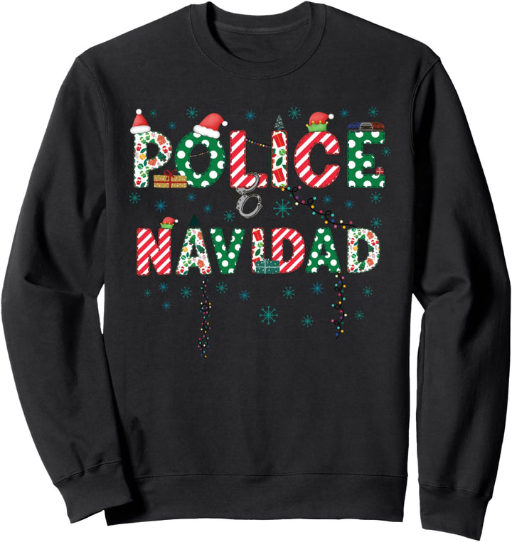 Police Navidad Weihnachten Polizist Polizei Ugly Christmas Sweatshirt