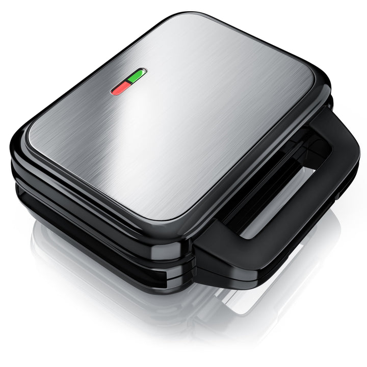 Arendo - Sandwichmaker mit abnehmbaren Platten - Antihaftbeschichtung - BPA und PFOA frei - Temperat