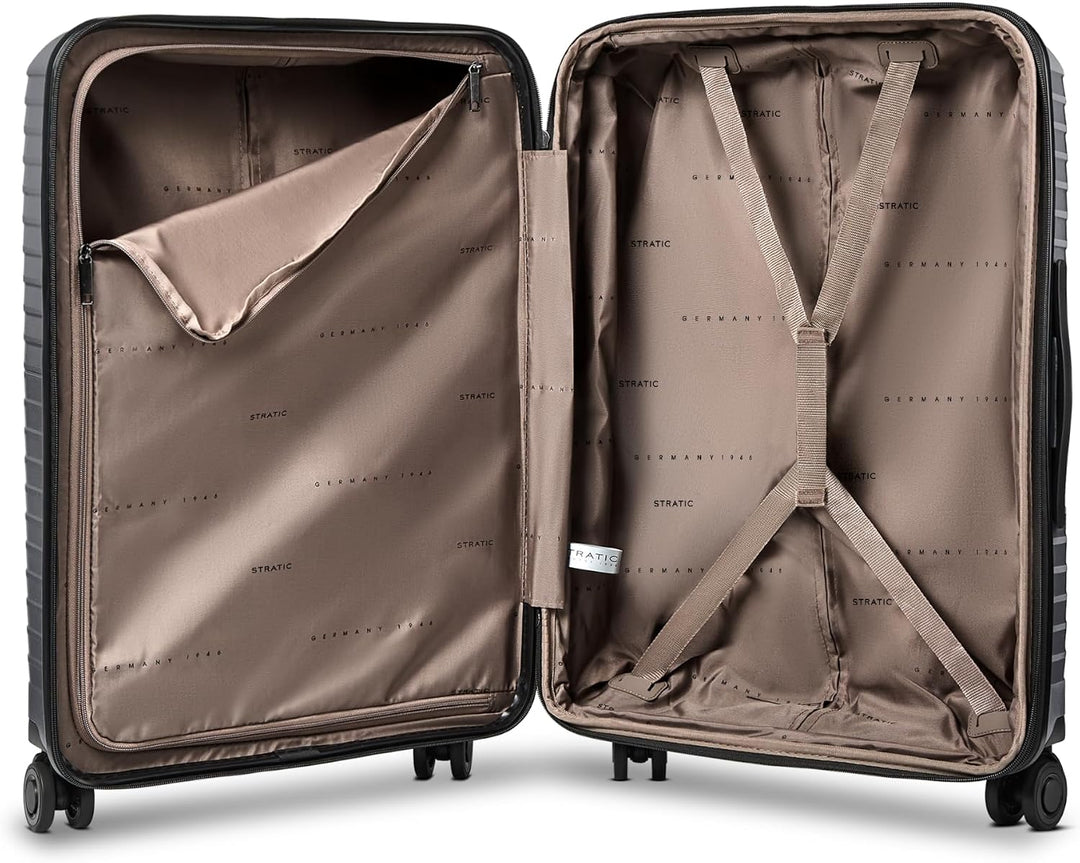 Stratic Koffer-Set 3-teilig für Damen und Herren | Reise-Trolleys 50 x 29 x 76 cm aus hochwertigem,