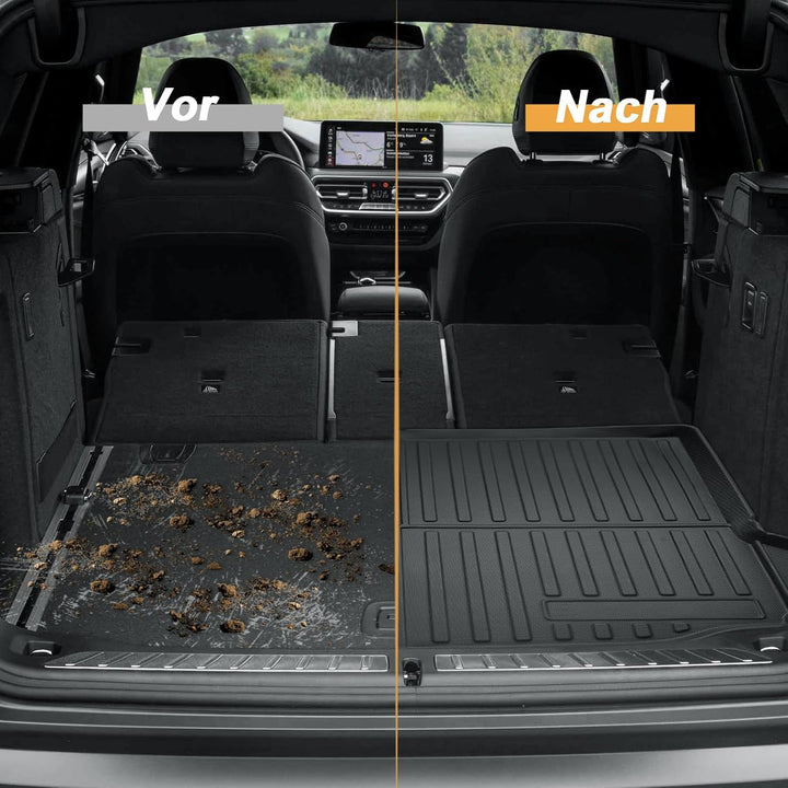 ECOZEN kofferraumwanne für BMW X3 G01 iX3/X4 G02 2018-2025 aus TPE Allwetter Original 3D-Scan Koffer