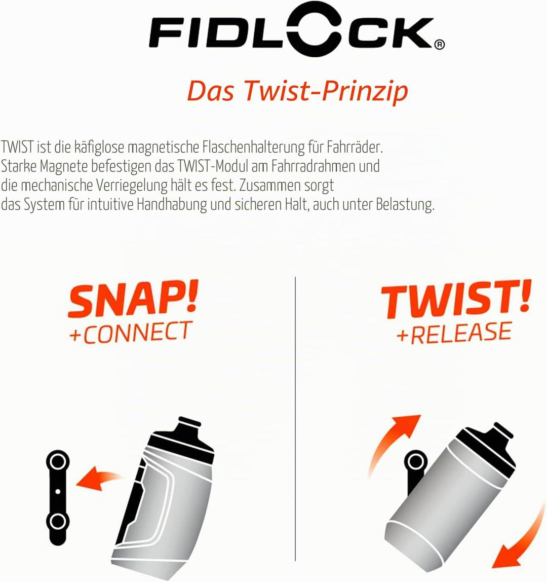 Fidlock Trinkflaschen Set Twist Bottle 590 transparent White, transparent white