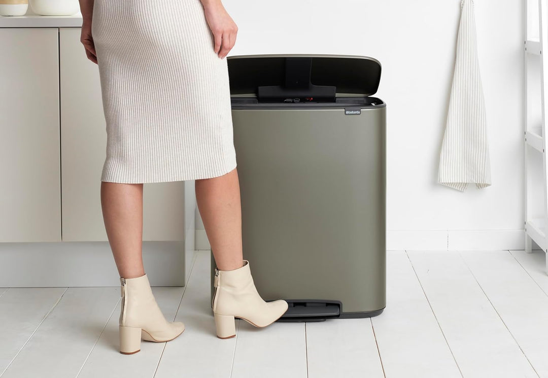 Brabantia 211546 Treteimer Bo, 2 x 30L, Platin 2 Inneneimer (2 x 30L) Platinum, 2 Inneneimer (2 x 30