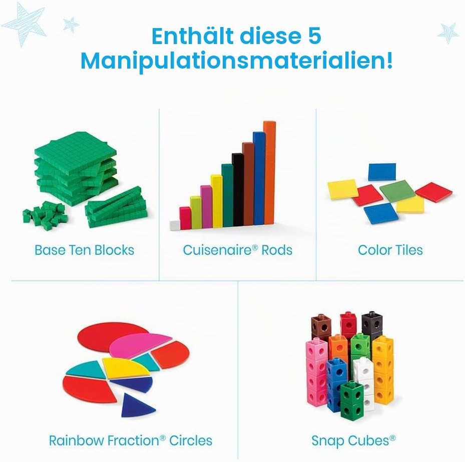 Learning Resources Homeschooling-Greifobjekte-Set (8-10 Jahre), Mathematik-Unterrichtsset, Besser le