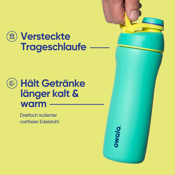 Owala Twist Edelstahl Trinkflasche mit Drehverschluss, 940ml, Smooshed Blueberry 940 ml Smooshed Blu