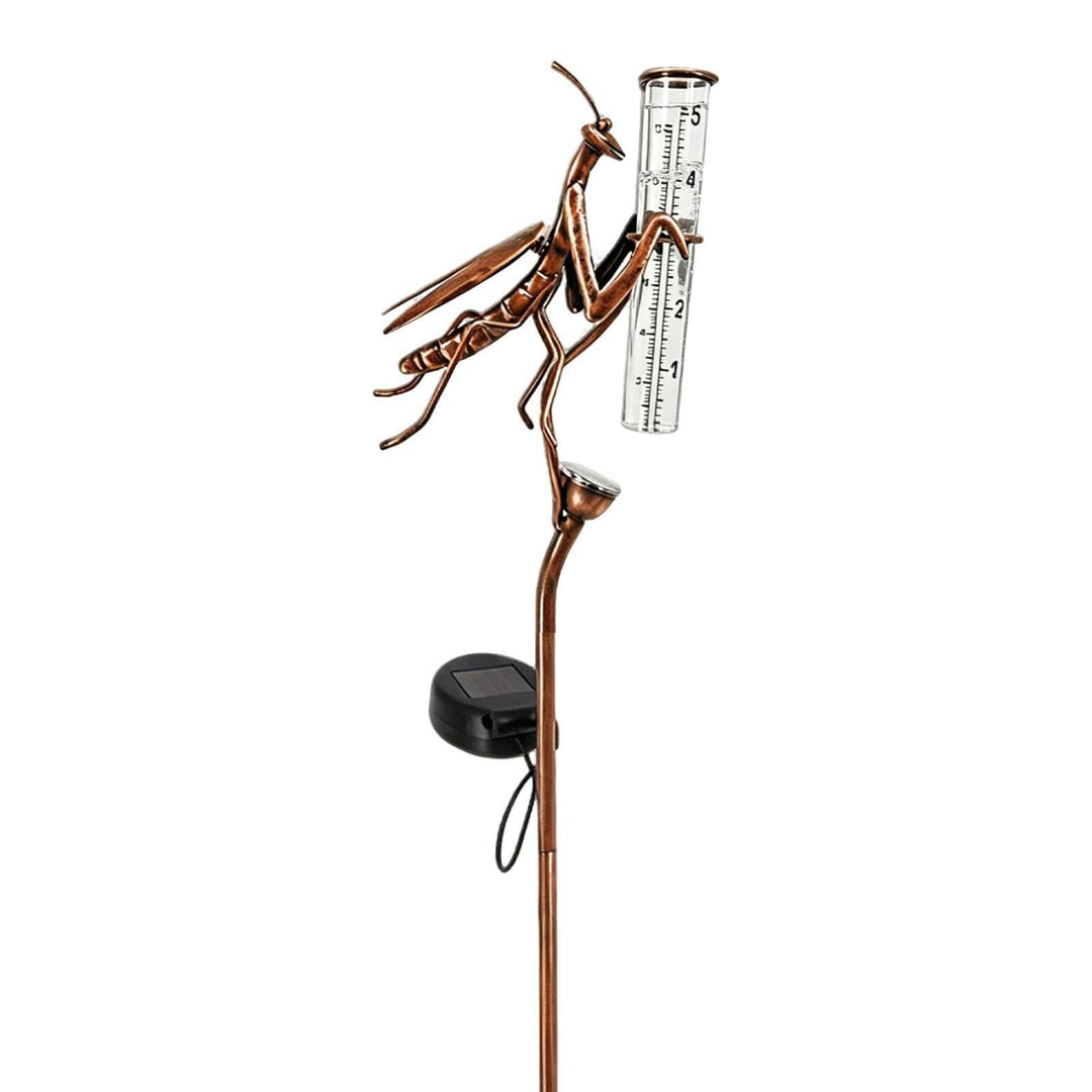 Wassermessgerät Regen, Iron Mantis Solar, professioneller Regenmesser, 61 x 10,3 x 4,5 cm, mit Ausse