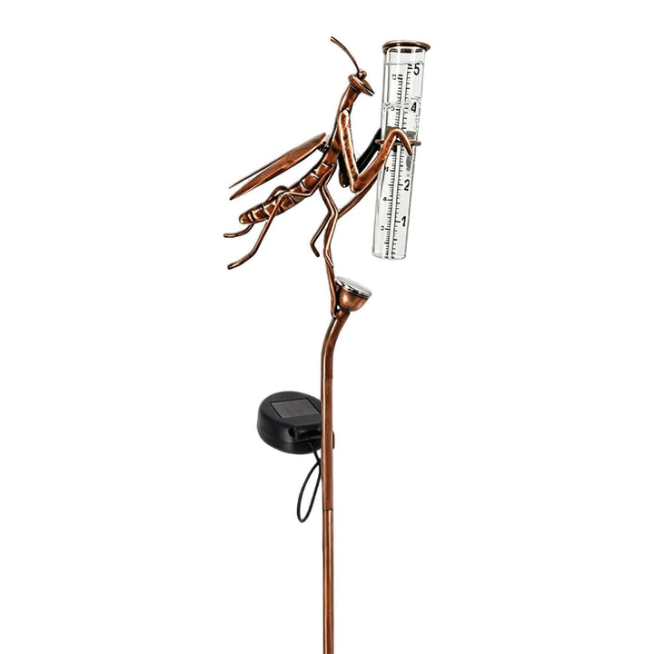 Wassermessgerät Regen, Iron Mantis Solar, professioneller Regenmesser, 61 x 10,3 x 4,5 cm, mit Ausse