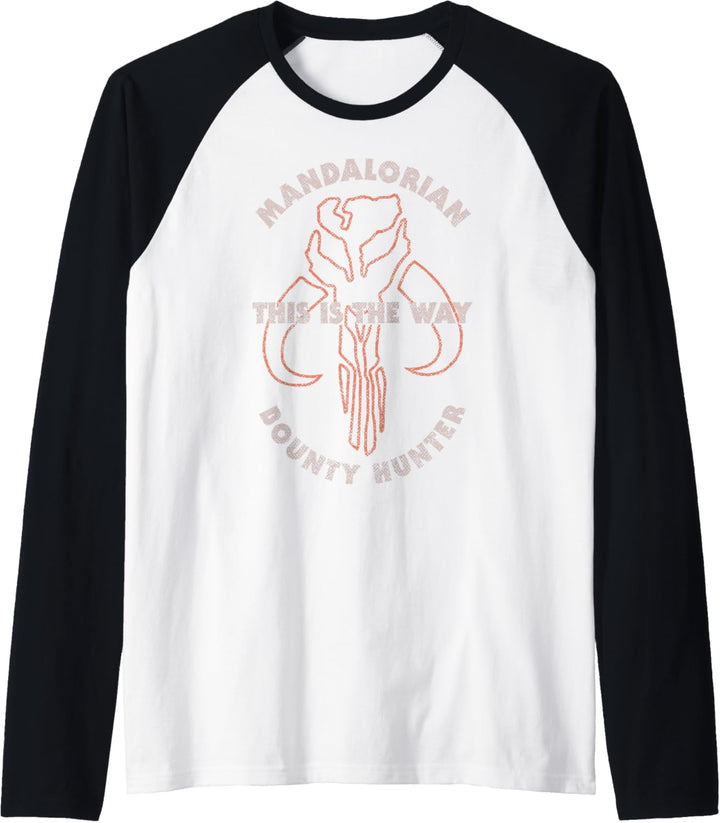 Star Wars Mandalorian Bounty Hunter Mythosaur Skull Raglan