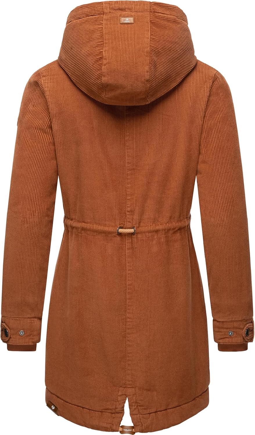 Ragwear Damen Winterjacke Wintermantel Cord-Mantel mit Kapuze Canny Corduroy XS-6XL 3XL Brown, 3XL B