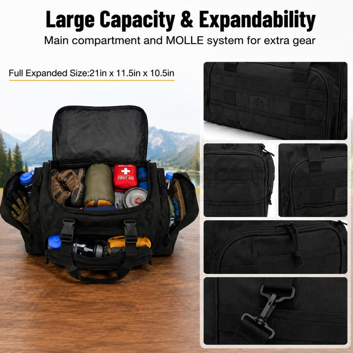 Duffle Bag Gymnastiktasche Reise- Wander- &amp; Trekking-Sporttasche Jagd- &amp; Angeltasche 43L Hochwertig