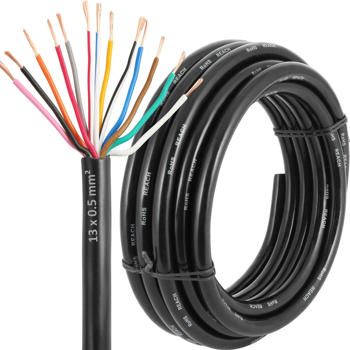 20AWG 13×0.5mm² Elektrischer Draht Kabel 13 adrig 5M Kupferkabel Fahrzeugkabel 13 polig Verlängerung