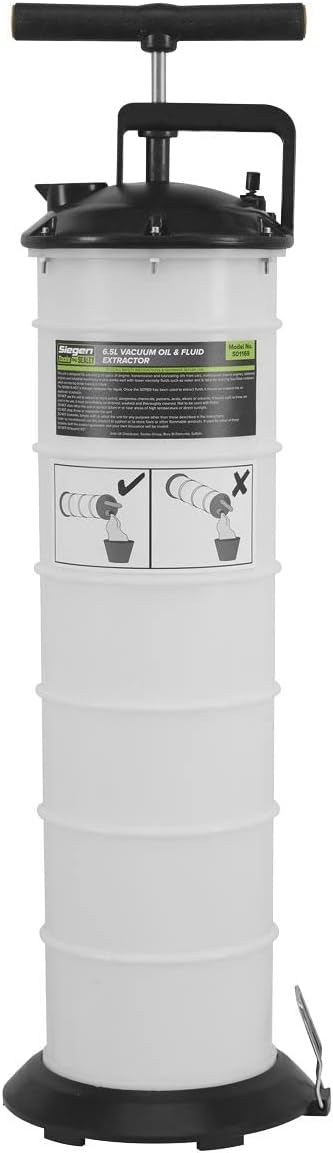 Sealey S01169 Manueller Vakuum-Öl- und Flüssigkeitsabsauger, 6,5 l