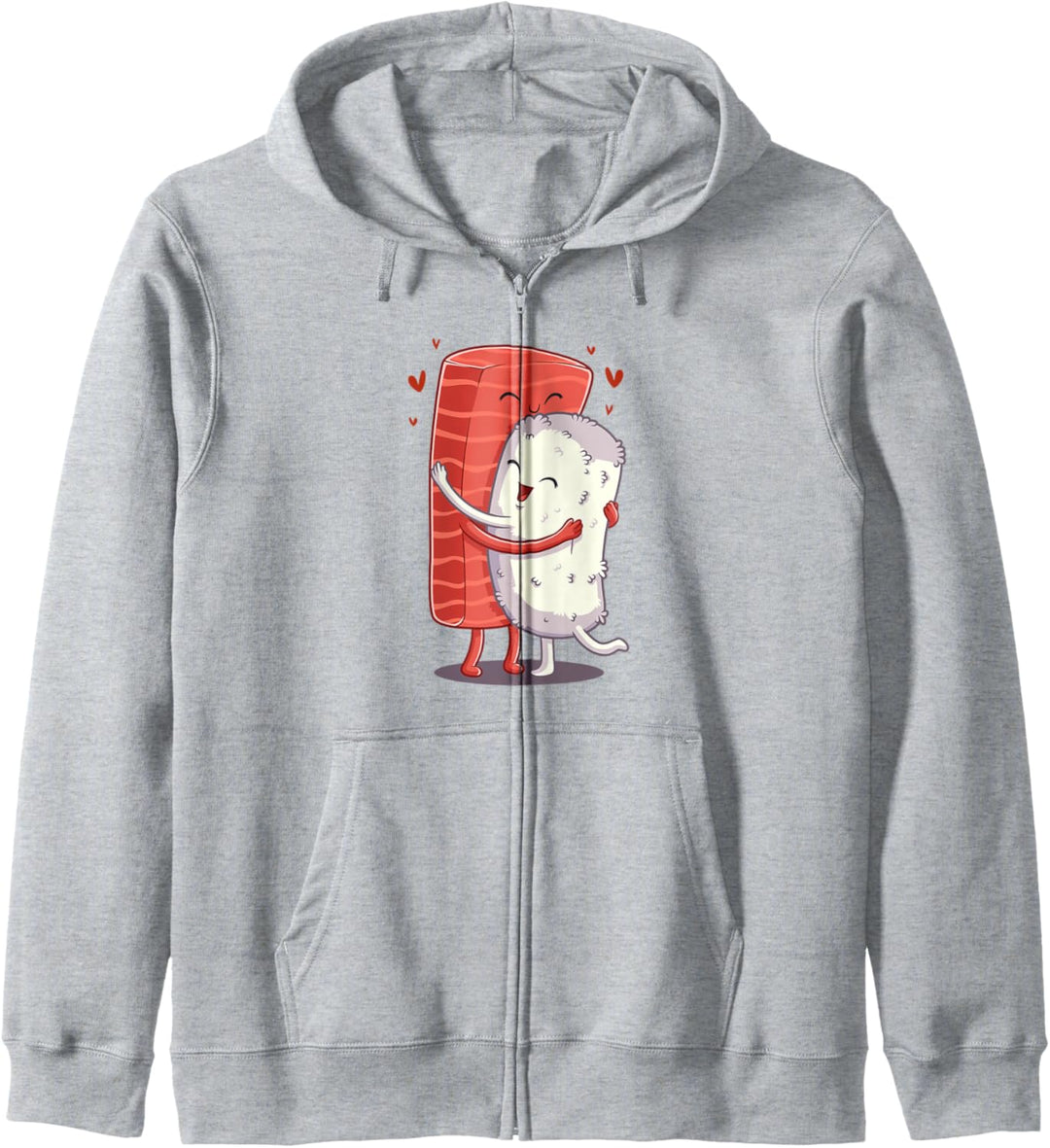 Kawaii Niedlich Anime Otaku Japanischer Lachs Sushi Nigiri Kapuzenjacke