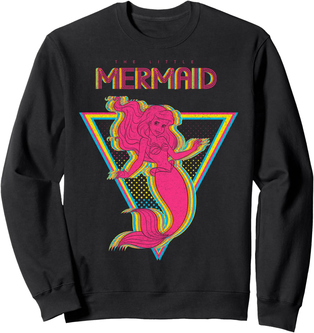 Disney Little Mermaid Ariel Retro Neon Triangle Sweatshirt