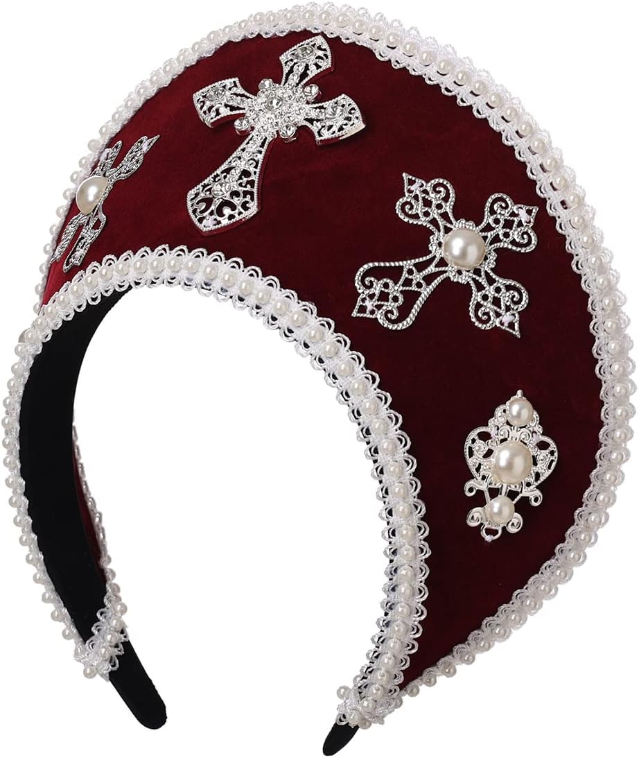 GRACEART Anne Boleyn Kunstperle Halskette Stil: 6 (Dunkelrot), Stil: 6 (Dunkelrot)