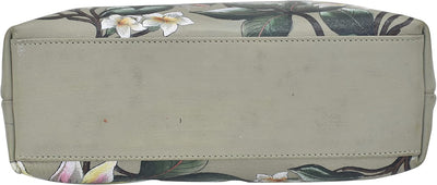 Anuschka Women's Frame Crossbody Tasche aus Echtleder, handbemalt, mittlere Grösse mit Rahmen Floral