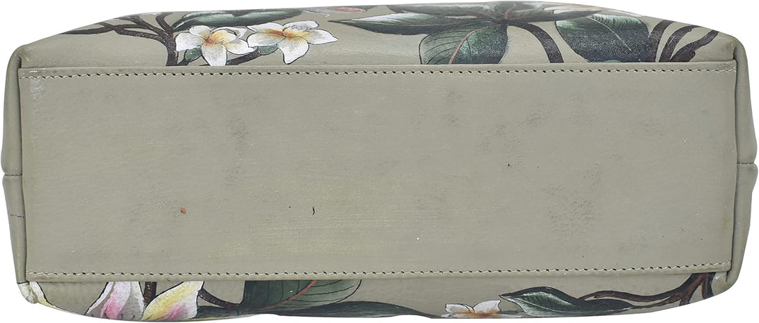 Anuschka Women's Frame Crossbody Tasche aus Echtleder, handbemalt, mittlere Grösse mit Rahmen Floral