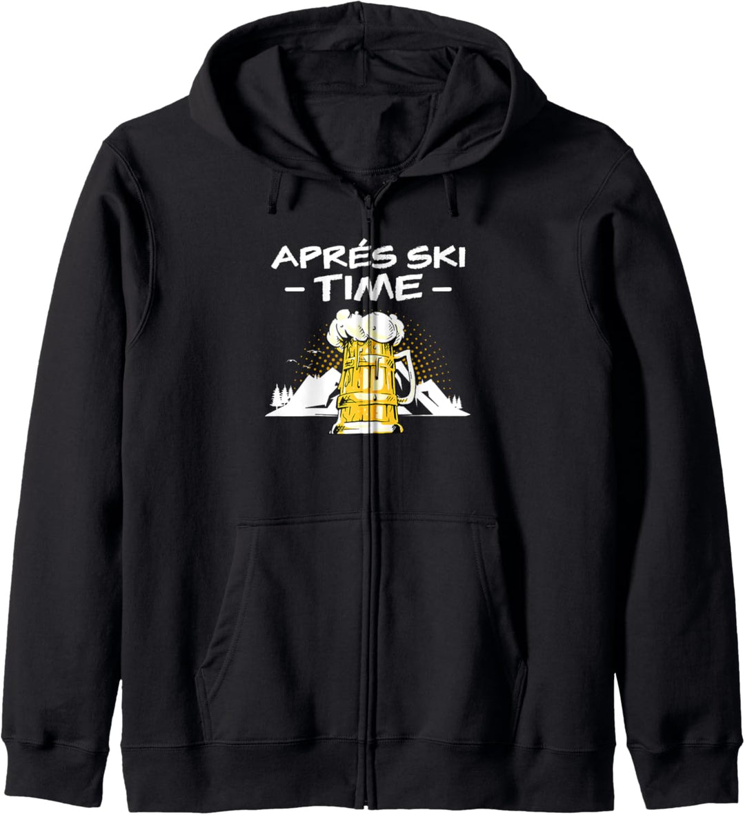 Apres Ski Zeit Bier Saufen Winterurlaub Skiurlaub Geschenk Kapuzenjacke