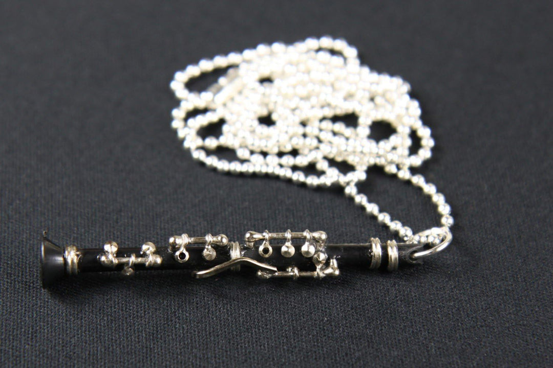 Miniblings Klarinette Musik Halskette - Handmade Modeschmuck I Kette mit Anhänger Länge: 80cm - Klar